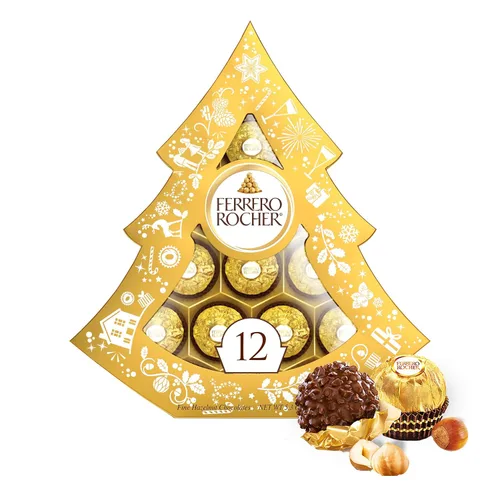 Vista 12 de Ferrero Rocher Chocolate Candy, 16 chocolates con leche de avellana, 7