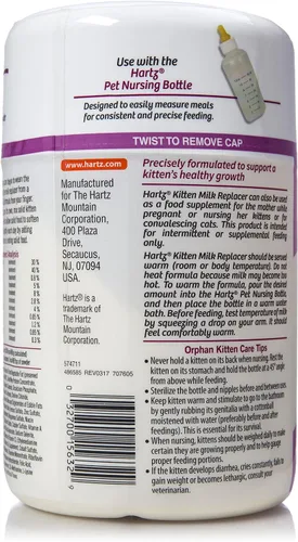 Vista 3 de Fórmula de Reemplazo de Leche en Polvo para Gatitos Hartz - 11 Oz