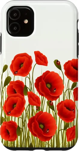 Vista 7 de iPhone 13 Rojo Amapolas Flores En Un Campo Caso
