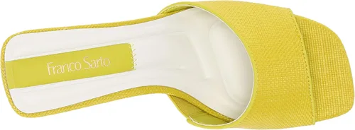 Vista 5 de Franco Sarto Sandalias de tacón Linley para mujer, Rafia verde manzana