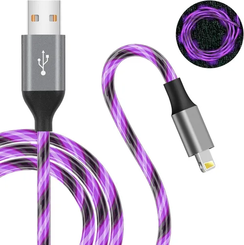 Vista 10 de Cable de carga para iPhone, cable Lightning de 3 pies con certificación MFi de Apple, cable de carga rápida USB de alta velocidad, cable