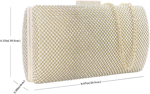 Vista 2 de Venoline Bolsos de noche de cristal para mujer con diamantes de imitación para mujer