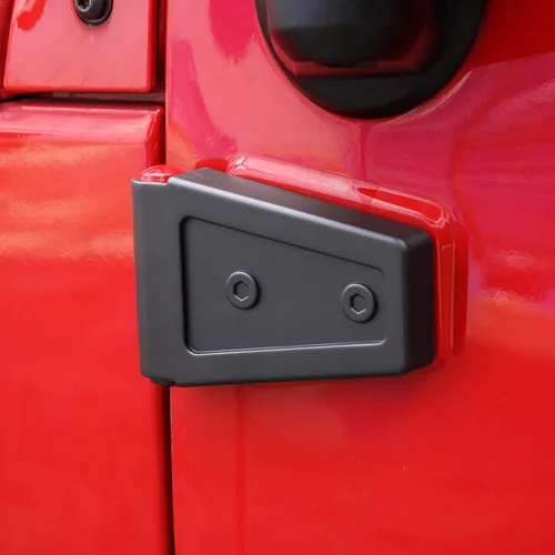 Vista 4 de JeCar Cubiertas de Bisagras de Puerta ABS Accesorios Exteriores para Jeep Wrangler JK JKU 2007-2018, Negro