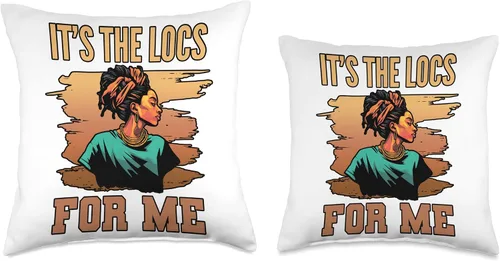 Vista 3 de Locs Afro Dreadlocks Love Natural Beauty Hair It's the Locs for Me Afro Hair - Almohada negra americana africana, 16 x 16 pulgadas, multicolor