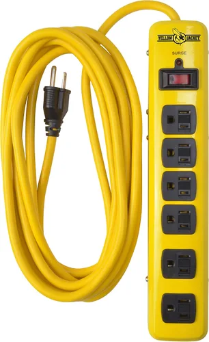 Vista 7 de Yellow Jacket 5138N - Protector de sobretensiones de cableado, con cable de 15 pies, 6 enchufes