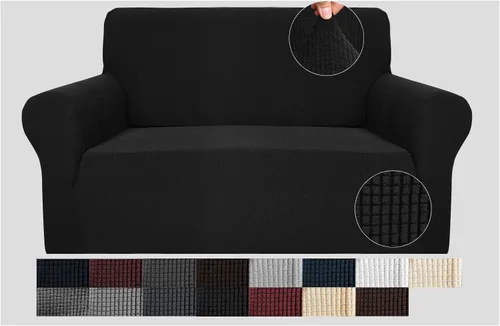 Vista 68 de JIVINER - Fundas de sofá de alta elasticidad para sofá de 3 cojines, funda de sofá extra grande de 1 pieza con parte inferior elástica