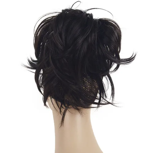 Vista 2 de Lydell Extensión de cabello sintético ajustable con pinza de mandíbula (marrón oscuro)