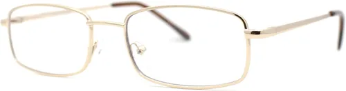 Vista 2 de SA106 Lentes transparentes con borde ovalado extra estrecho de metal redondo retro vintage