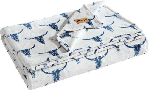 Vista 8 de Wrangler - Manta individual, ropa de cama de felpa estampada suave para Rojo azteca