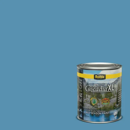 Vista 66 de Rodda Paint CASCADIA XL Pintura e imprimación satinada para exteriores en uno, cuarto de galón, azul playa norte