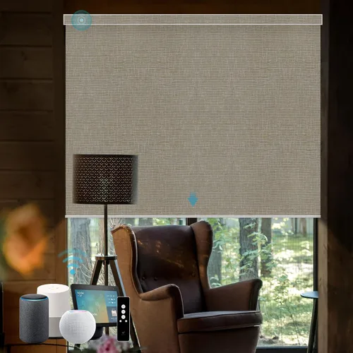 Vista 34 de SmartWings Persianas motorizadas con control remoto para ventanas, persianas enrollables Matter 100% opacas, automáticas, eléctricas inteligentes