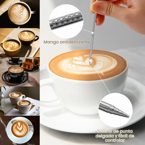 Vista 6 de Jarra para Espumar Leche, Dailyart 350ml/12oz Jarra para Espumar Leche de Acero Inoxidable 304 con Escala, Accesorios para Máquina de Espresso