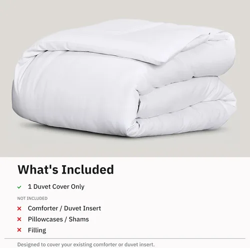 Vista 2 de California Design Den Solo funda de edredón individual XL/individual – Ganador de los premios Good Housekeeping Best Bedding Awards 2025, satén