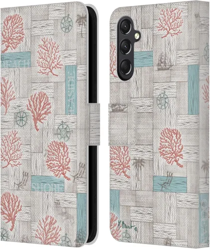 Vista 13 de Head Case Designs Officially Licensed Paul Brent Agate Mermaid Coastal Leather Wallet Case Compatible with Samsung Galaxy A24 4G / M34 5G