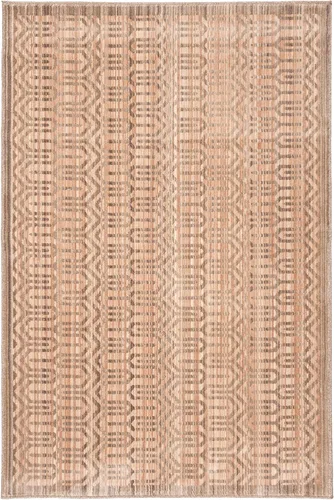 Vista 3 de SAFAVIEH Infinity Collection INF583T - Alfombra decorativa, 4 x 6 pies, beige y gris topo, no desprende pelusa y de fácil cuidado, ideal para zonas