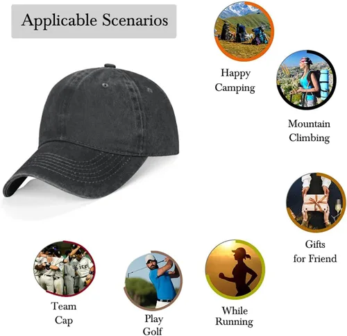 Vista 4 de PLUANCEKN Gorra de béisbol de hombre viejo con sombreros de mezclilla de guitarra, sombreros de camionero ajustables, gorra de regalo para papá