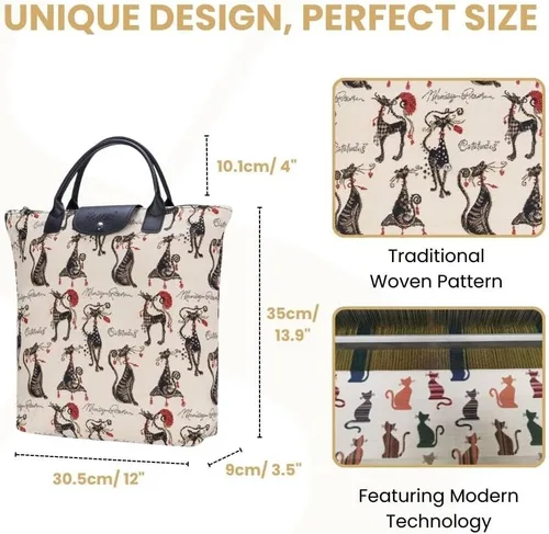 Vista 3 de Signare Bolsa plegable para tapiz, bolsa de compras reutilizable, bolsa de comestibles