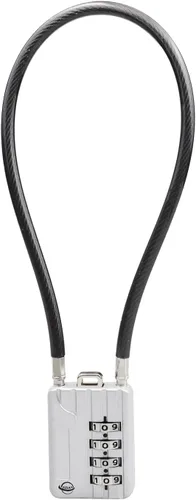 Vista 8 de Cerradura de combinación de cable de 4 dígitos de 7.1 pulgadas para casillero de gimnasio escolar, casco, archivadores, caja de herramientas, maleta