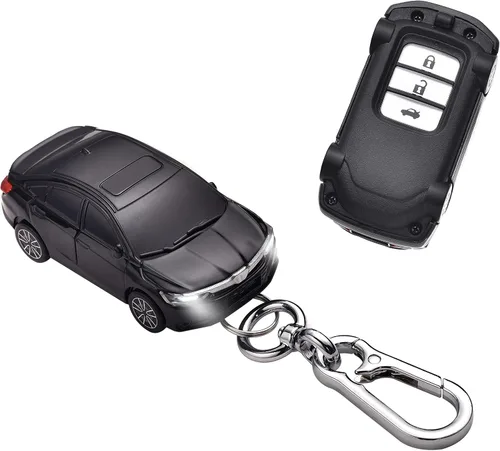Vista 11 de para Funda de Llavero Honda - Estuche de llavero compatible con Honda Accord Civic CRV Pilot Odyssey Passport Llave Remota Inteligente - Negro