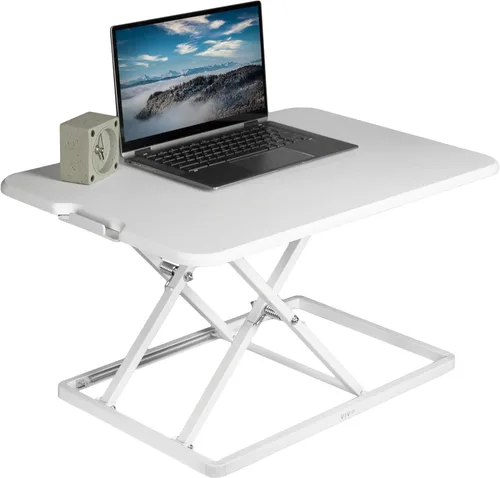 Vista 11 de VIVO Desk-V001J - Elevador de escritorio de pie ajustable en altura superior, ultra delgado, convertidor de escritorio compacto para monitor o Negro