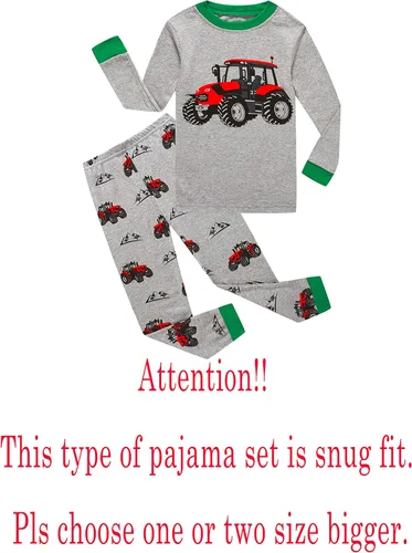 Vista 2 de KikizYe Pijama de manga larga para niños pequeños