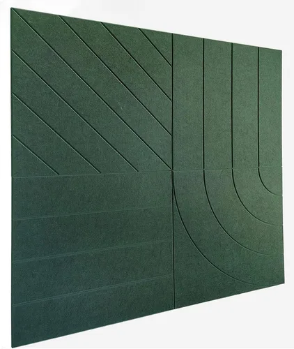 Vista 13 de Paneles acústicos cuadrados de 11.18 pulgadas, paquete de 12 paneles de pared que absorben el sonido, azulejos decorativos de fieltro insonorizados