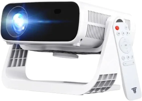 Vista 12 de Projector Mini Smart, with Wifi and Bluetooth, 220 ANSI 1080P HD, Built-in Apps, Portable Outdoor Bedroom Movie Projector, for Phone, Android TV