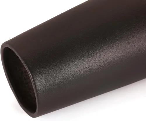 Vista 2 de Jarrón negro de cerámica, jarrones simples para plantas de flores secas de hierba de las pampas, florero elegante esmerilado para estante de mesa