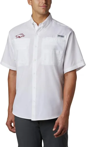 Vista 16 de Columbia NCAA Camisa Tamiami de Manga Corta para Hombre Universitaria Tallas Grandes y Altas Fla - Azul