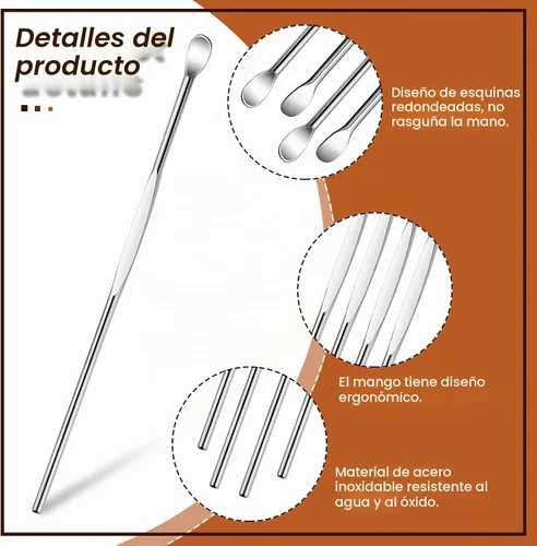 Vista 3 de Honoson 50 piezas de acero inoxidable Dab Tools cera tallado arcilla