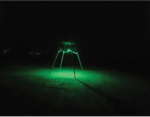 Vista 5 de AMERICAN HUNTER Swine Shine - Luz de cerdo verde de 36 LED resistente a la intemperie con sensor de movimiento para alimentadores