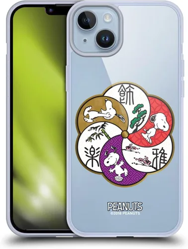 Vista 360 de Carcasa de gel para iPhone 7 Plus/iPhone 8 Plus, diseño de Snoopy Oriental de Peanuts, Badges