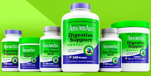 Vista 9 de AbsorbAid Enzimas digestivas 240 vCaps, probado para aumentar la absorción de nutrientes vitales hasta en un 71%