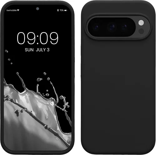 Vista 50 de kwmobile Funda Compatible con Google Pixel 6 Pro - Funda de teléfono de silicona TPU con acabado suave - Azul Arrecife