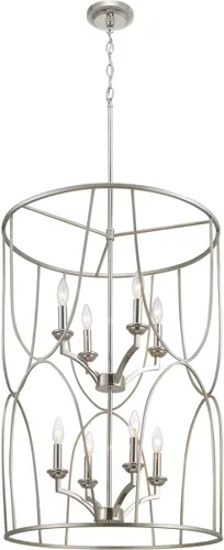 Vista 5 de Progress Lighting P500177-134 Colección Landree Foyer de ocho luces, Silver Ridge