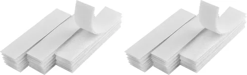 Vista 10 de Melsan Tiras de gancho y bucle de 1 x 4 pulgadas con adhesivo, 15 juegos, cinta de montaje adhesiva fuerte para uso doméstico u oficina, en lugar