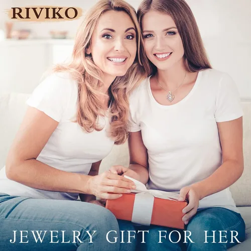 Vista 4 de RIVIKO Collar con símbolo de corazón infinito para mujer, plata de ley 925, delicado dije de corazón de amor para siempre, día de San Valentín, día