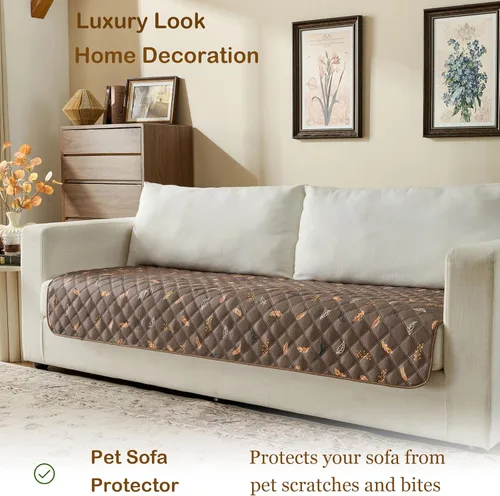 Vista 2 de Funda reversible para cama de perro con forro impermeable, funda deslizable resistente al agua, protector de muebles y manta para mascotas, funda