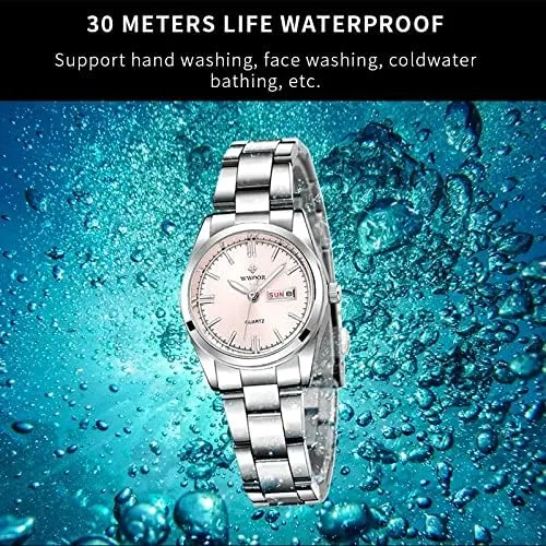 Vista 5 de Gosasa Reloj analógico de cuarzo para mujer correa de acero inoxidable color plateado