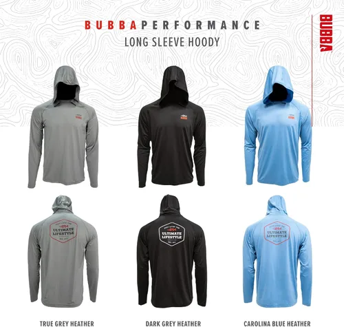 Vista 6 de bubba Sudadera con capucha de estilo de vida definitivo con materiales que absorben la humedad para pesca y uso activo al aire libre