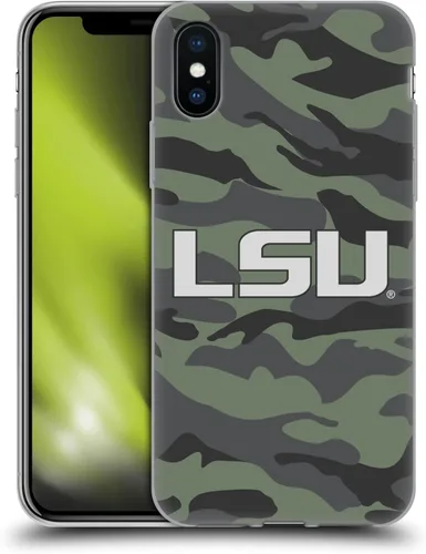 Vista 169 de Head Case Designs Funda de gel suave con licencia oficial de la Universidad Estatal de Louisiana LSU Camou compatible con Apple iPhone 7 Plus/iPhone