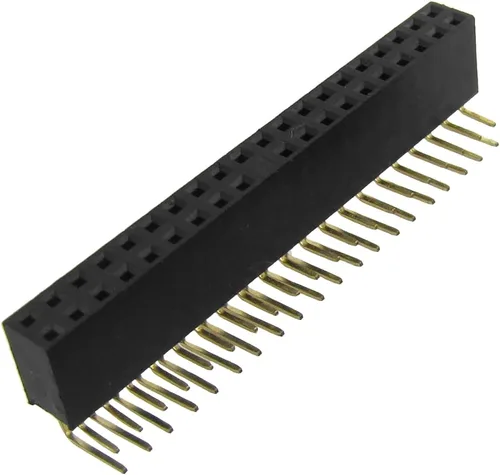 Vista 4 de uxcell 10 piezas 2x20 pin 0.100 in paso doble fila de ángulo recto cabezas hembra