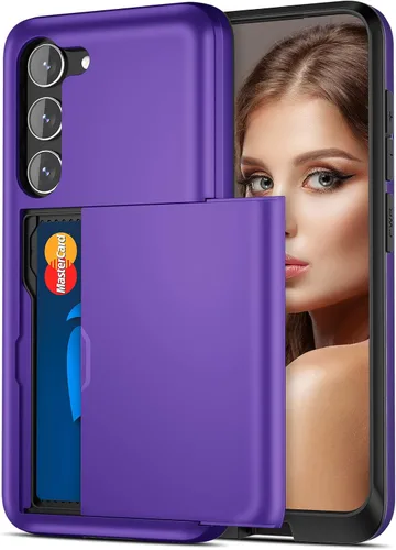 Vista 10 de Jiunai Funda para Samsung Galaxy S22 Plus Funda tipo cartera para tarjetas de crédito, soporte para efectivo, bolsillo deslizante de doble capa