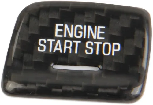 Vista 3 de Embellecedores de la cubierta del botón de arranque y parada del motor de fibra de carbono para Chevrolet Corvette C7 2014-2019