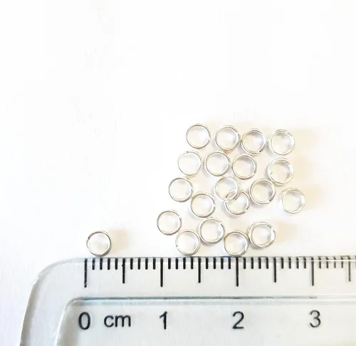 Vista 3 de 20 piezas de anillo redondo dividido de plata de ley de 0.138 in para abalorios y búsqueda de joyas por CRAFT WIRE