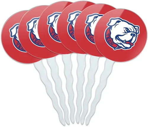 Vista 313 de Abilene Christian - Juego de 6 palillos para cupcakes con logotipo secundario