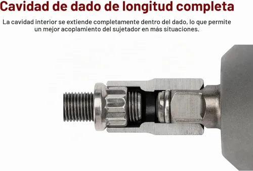 Vista 4 de TEKTON - Enchufe de impacto de 12 puntos de 1/2 pulgada x 0.472 in SID23312