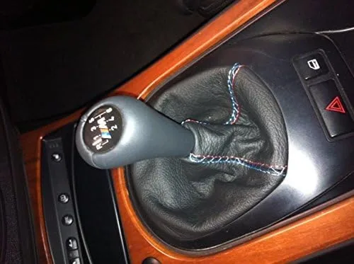 Vista 4 de RedlineGoods Maleta de cambio compatible con BMW Z4 2002-08. Hecho a medida, no universal. Piel negra italiana auténtica de alta calidad con hilo