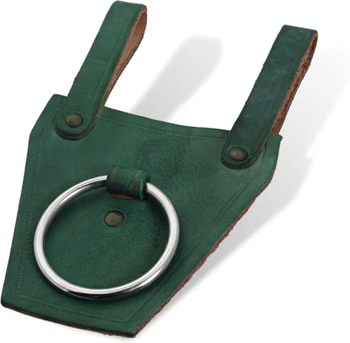 Vista 11 de Armory Replicas - Soporte de hacha de batalla vikingo medieval forjado a mano - Funda de cinturón de arma de cuero bovino funcional para disfraz
