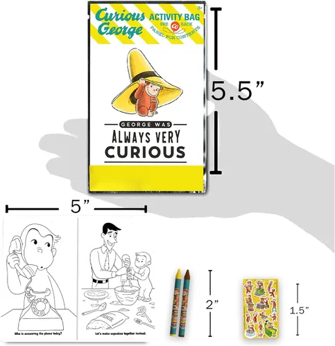 Vista 3 de Monkey Party Favors for Kids Bundle - 8 Pc Mini Activity Packs
